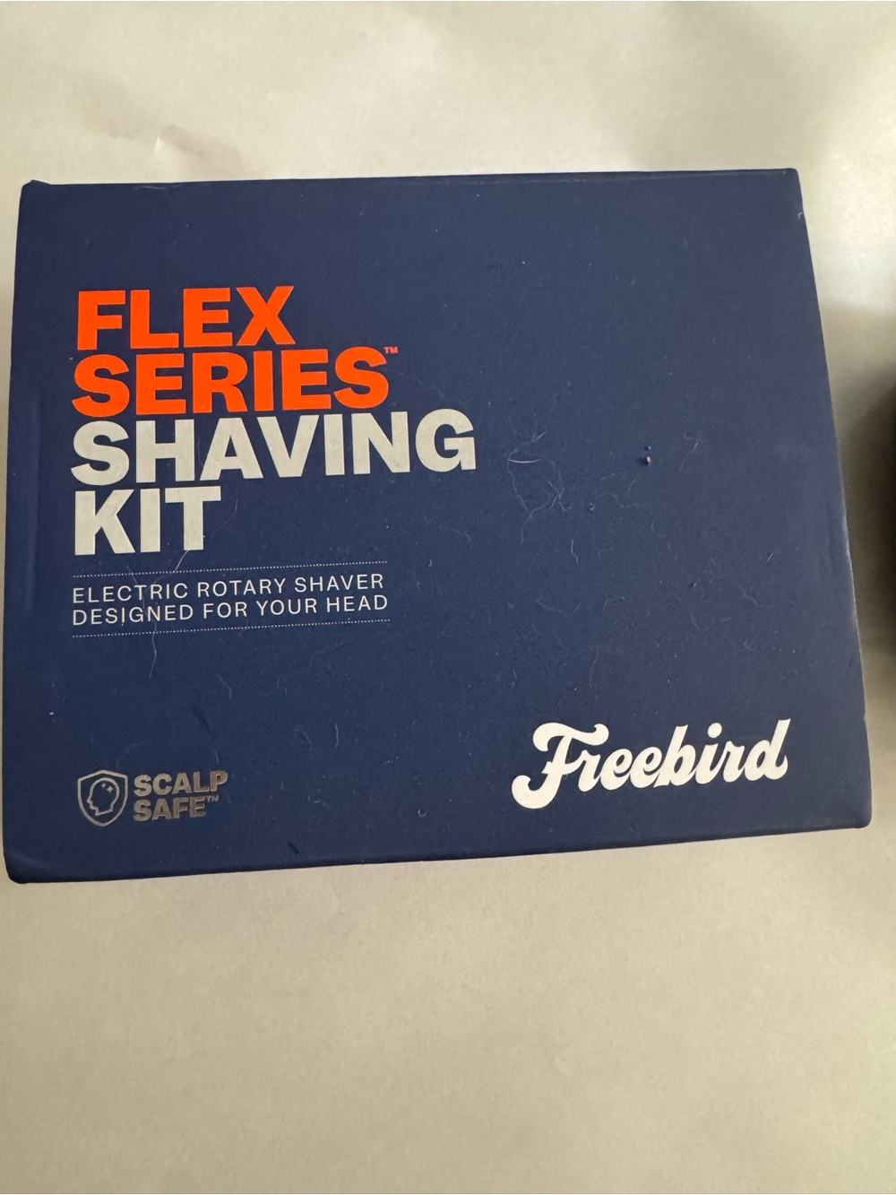 freebird Flex Series Shaving Kit - Navy Blue with Orange Accents
